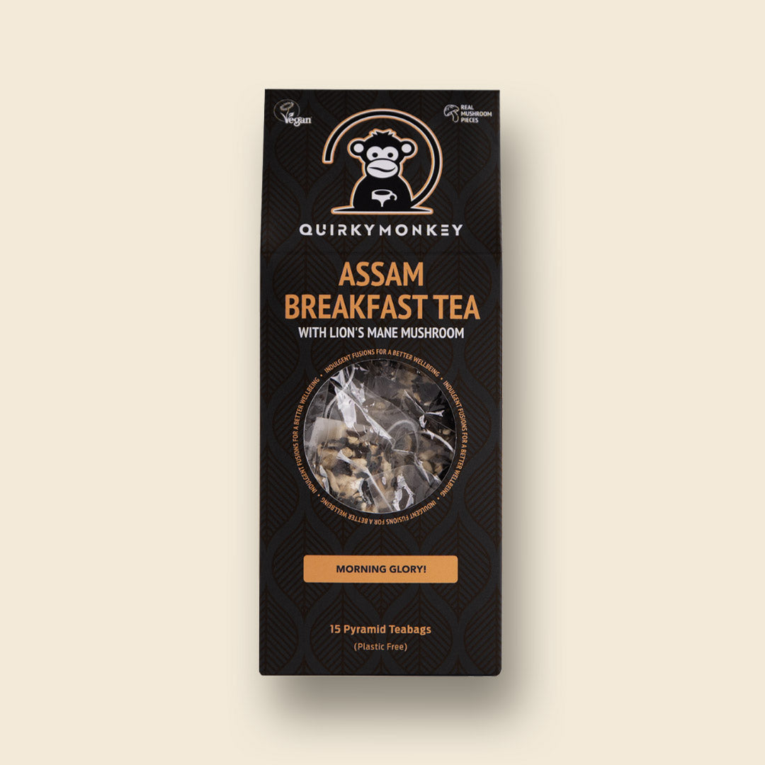 Assam Breakfast Tea with Lion's Mane – 15 Pyramid Teabags