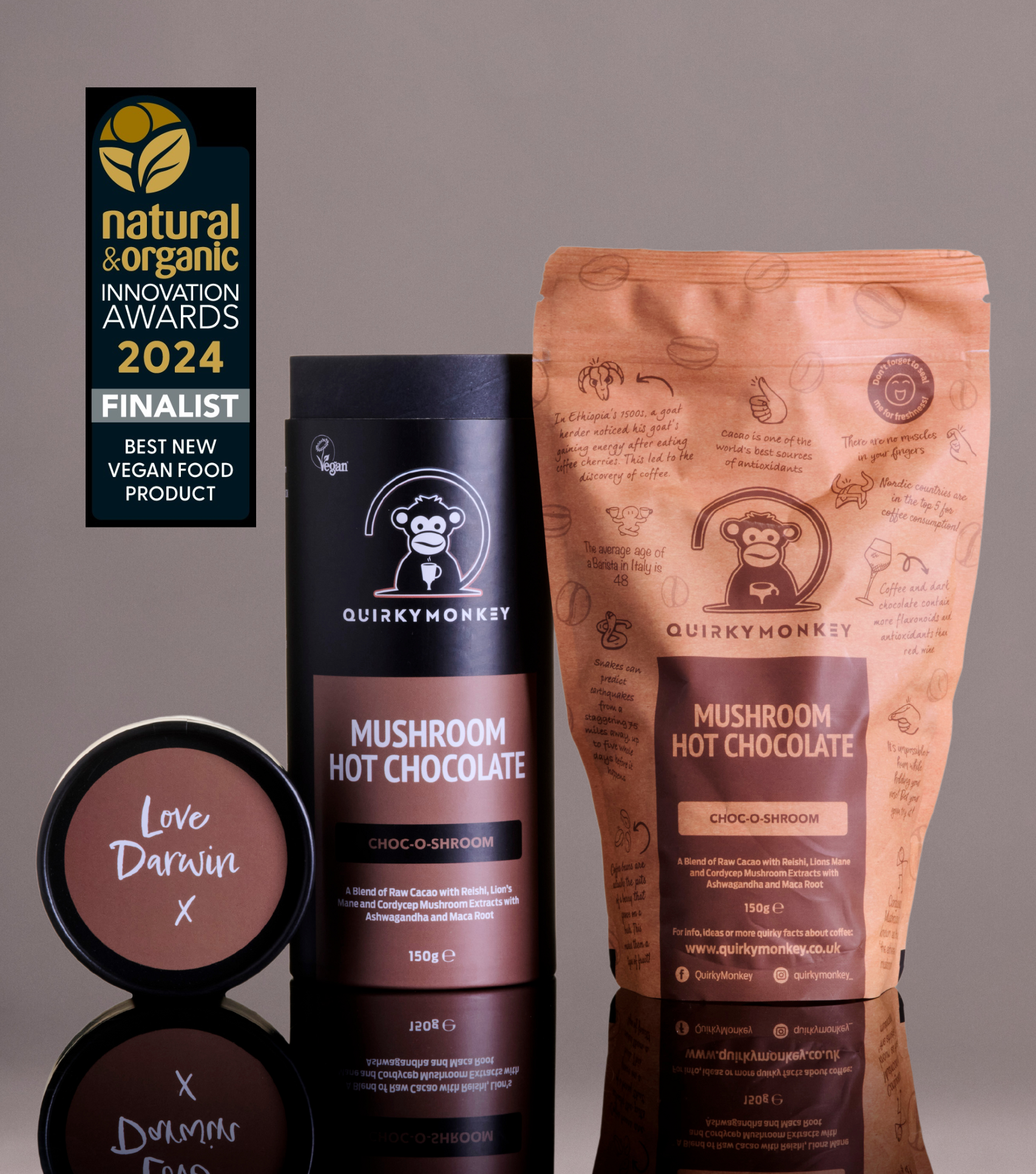 Quirky Monkey Mushroom Hot Chocolate (Choc-O-Shroom) 150g