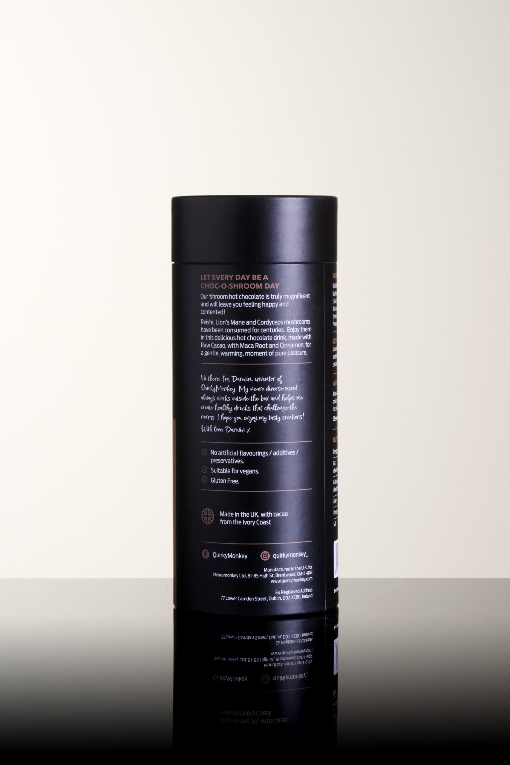 Quirky Monkey Mushroom Hot Chocolate (Choc-O-Shroom) 150g