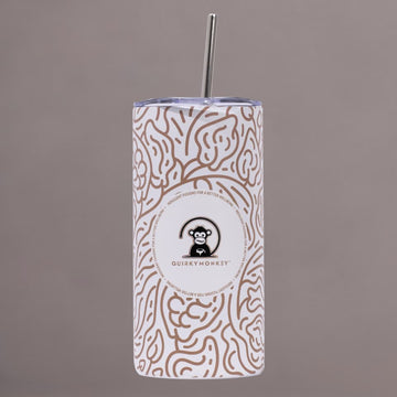 Quirky Monkey Stainless Steel Tumbler & Straw 450ml (15oz)